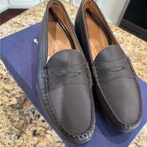 Jay Butler dark brown Crownwell penny loafer in size 10. New. Only tied on